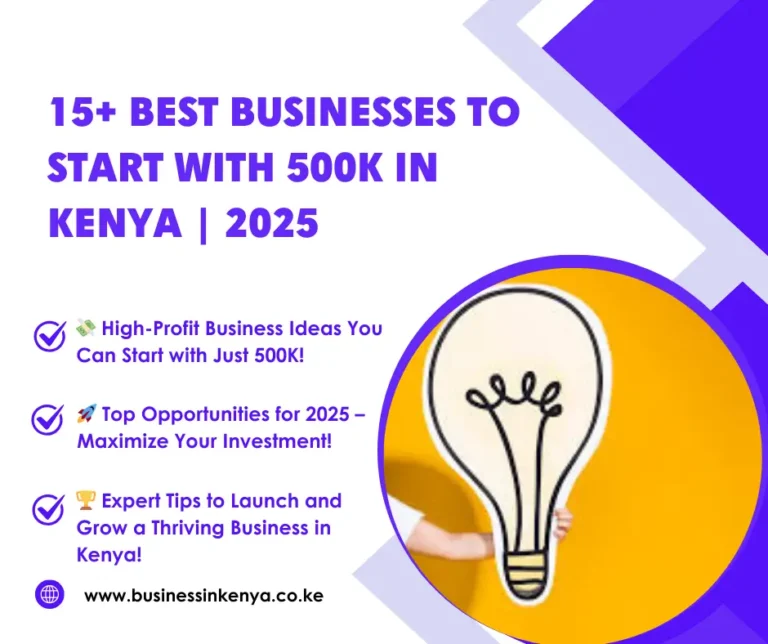 Best Business To Start With 500k In Kenya Banners And Posters